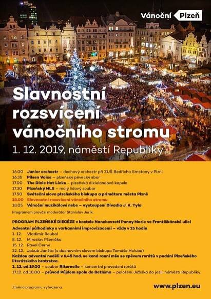 Vánoční smrk v Plzni rozsvítí primátor města s plzeňským biskupem - Český pohled