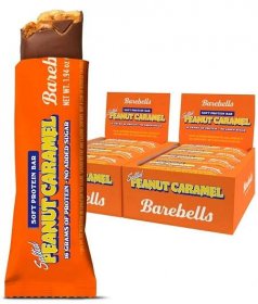 Barebells Soft Protein Bars Salted Peanut Caramel - 12 Count, Pack of 2 - Protein Snacks with 16g of High Protein - Chocolate Protein Bar with 2g of Total Sugars