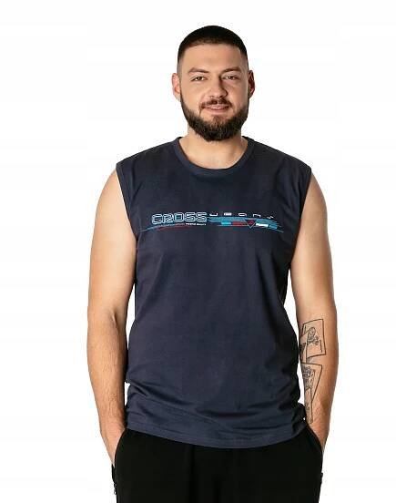 Velké Tričko Pánské bez rukávů Boxerka Tílko Tank Top 3017-5