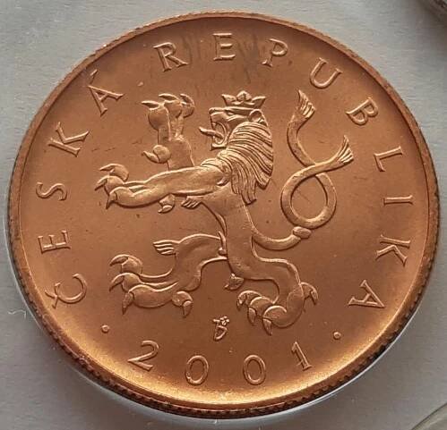 10 Kč Rok 2001 Vzácná, UNC, Ze sady (V sadách 11 500 kusů) Od 1 Kč