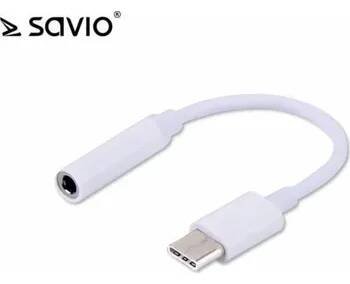 Audio kabel Audio adaptér - USB Type C - mini Jack 3,5 mm SAVIO AK-35