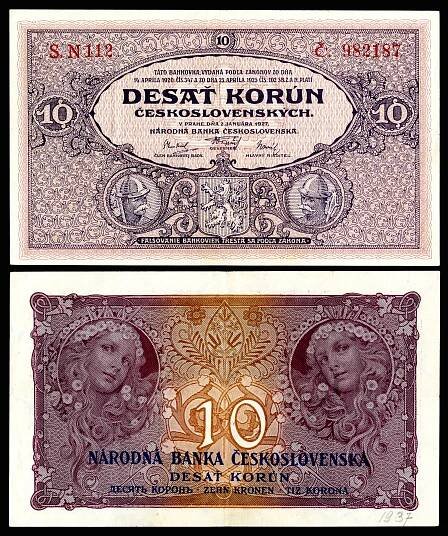 Soubor:CZE-20-Czechoslovak National Bank-10 Korun (1927).jpg – Wikipedie