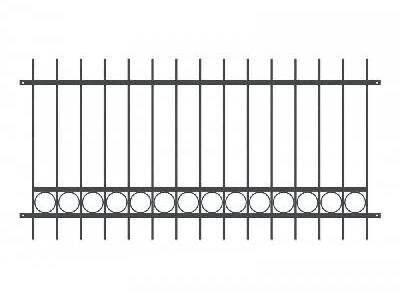 Kovové plotové pole PLP04 š. 2000 x v. 1000 mm