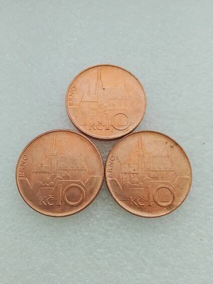 MINCE ČR 10 KČ 1994, 1995, 1996 - TOP STAV - Numismatika