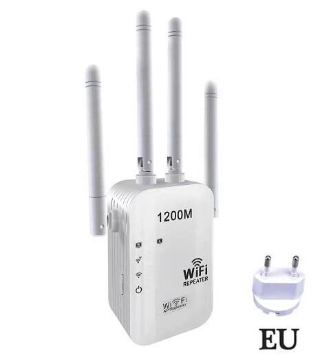 Prodlužovač dlouhého dosahu Bezdrátový WiFi opakovač Wi-Fi Booster 2,4G/5GHz Wi-Fi zesilovač 1200 Mb/s Wifi Router Přístupový bod