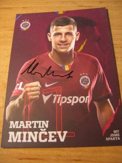 Martin Minčev - Sparta Praha - fotbal - Ostatní sběratelské předměty