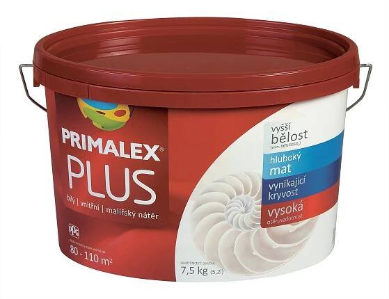 Primalex Plus Barva na stěnu bílá; matná; 7,5 kg