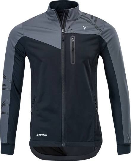 Pánská sportovní softshellová bunda Silvini Casino MJ1712 black/charcoal vel. 5XL