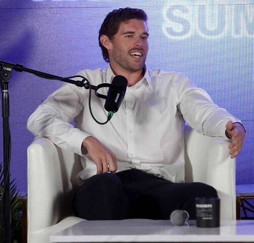 Christopher Schwarzenegger attends The Beacher Vitality Happy & Healthy Summit at The Hollywood Roosevelt on May 10, 2025