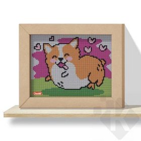 Quercetti Pixel Art 4 Kawaii Corgi – mozaika z kolíčků | Kuma.cz