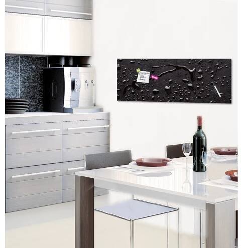 Magnetická tabule Eurographic Black Rain, 30 x 80 cm