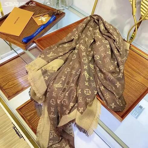 Louis Vuitton šátek Shawl Scarf, Dámská pánský šál - Praha - Bazar