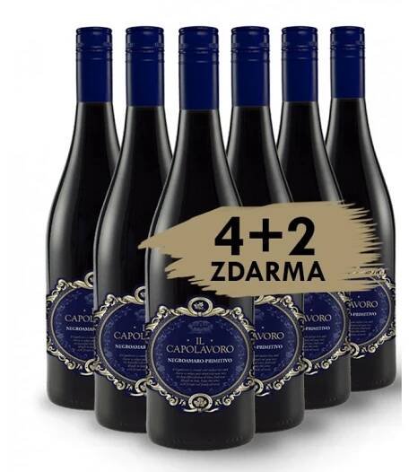 Negroamaro / Primitivo 2021 - Il Capolavoro, 4+2 zdarma - Winehouse.cz