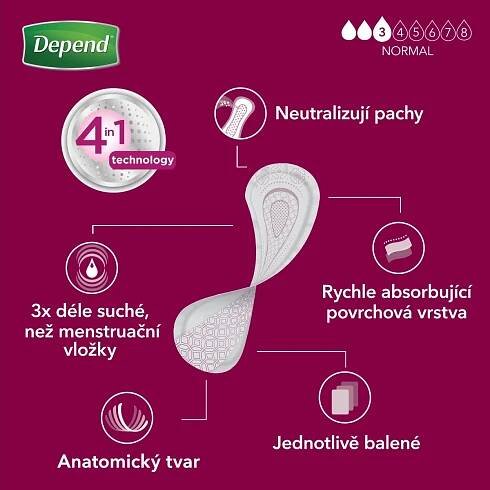 Depend Normal inkontinenční vložky 14 ks