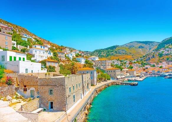 Coastline of Hydra Island, Greece