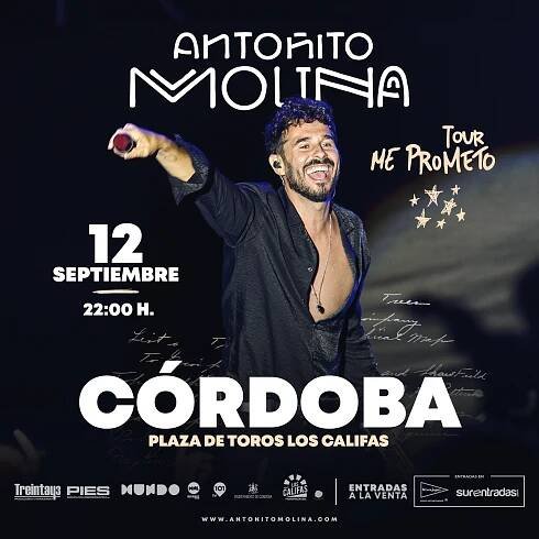 ANTOÑITO MOLINA PRESENTARÁ SU NUEVO DISCO EN LA PLAZA DE TOROS LOS CALIFAS DE CÓRDOBA EL 22 DE SEPTIEMBRE