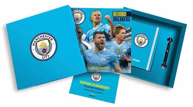 Manchester City kalendář a diář Musical Gift Box 2025