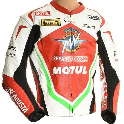 MV Agusta Italia GP Edition Leather Motorcycle Biker Jacket