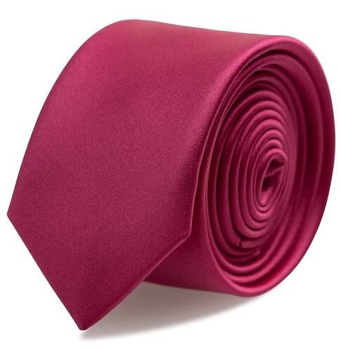 Slim kravata s kapesníčkem Brinkleys - viva magenta (sytě růžová)