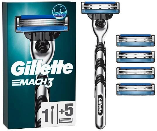 Gillette Mach3 holicí strojek + 5 hlavic
