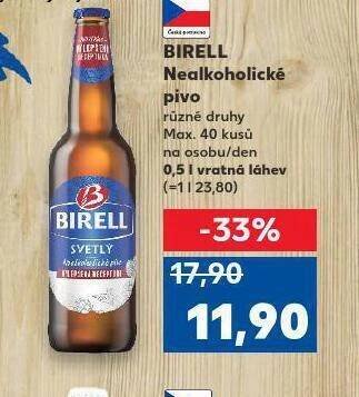 Kaufland Pivo birell nealko nabídka