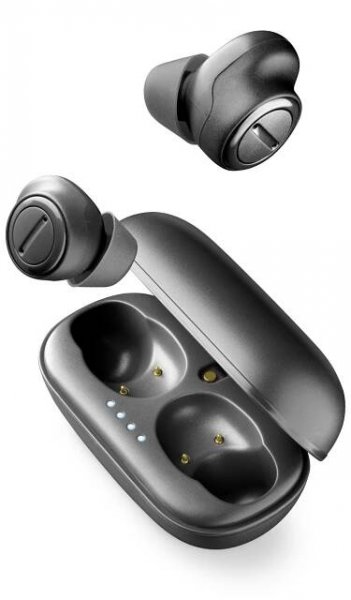 Cellularline PLUME True wireless sluchátka s dobíjecím pouzdrem černá / AQL certifikace