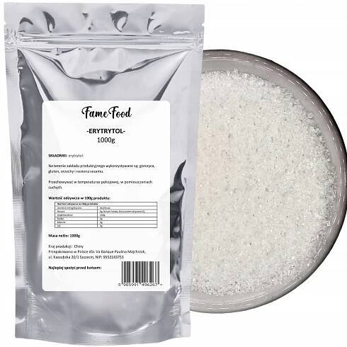 ERYTRYTOL 1000 g přírodní sladidlo ERYTROL kvalita FameFood
