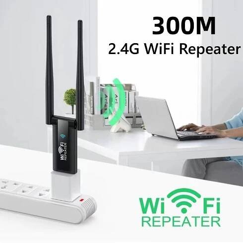 * * Wi-Fi Extender, 300Mbps USB Wireless Network Card, 2.4GHz Band, * Setup, Full Coverage for * Stability at Home and O