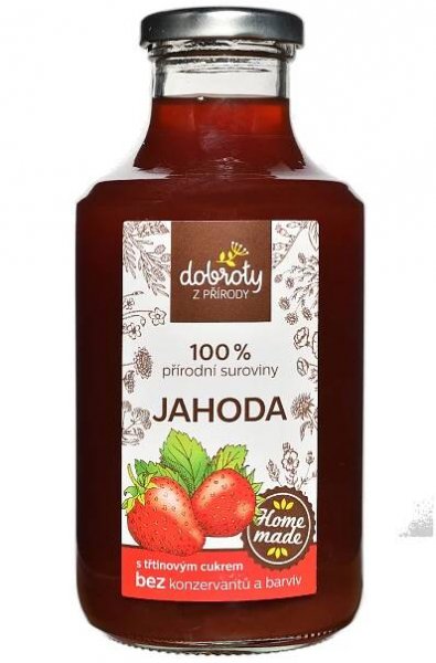 Domácí ovocný sirup, Jahoda, 500 ml, na prodej