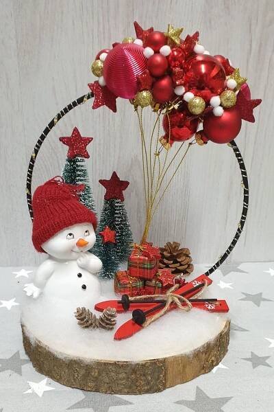 Weihnachtsdeko Weihnachtsring Rot/gold Auf Baumscheibe M. Schneemann, Led, … | Christmas centerpieces cheap, Christmas crafts diy, Christmas decorations centerpiece