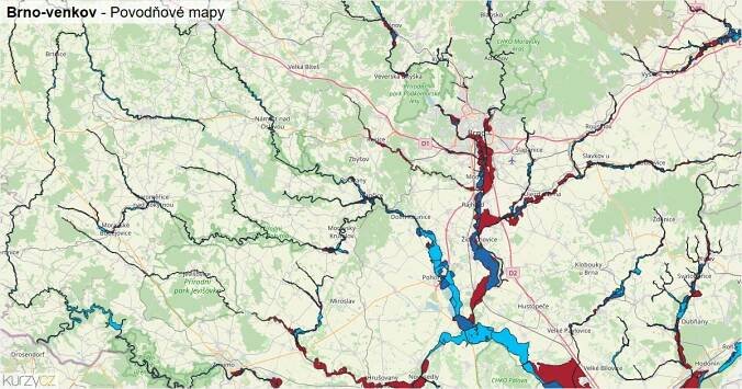 Povodňová mapa Brno-venkov