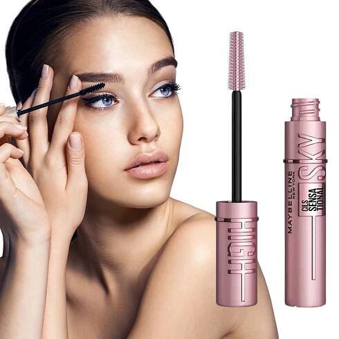 Maybelline Lash Sensational Sky High Waterproof voděodolná objemová a prodlužující řasenka 01 Very Black 6 ml