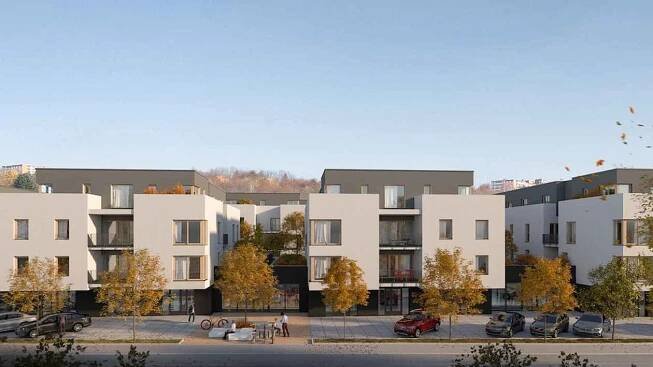 Vizualizace projektu Riverfront Gardens - byty v centru Zlína