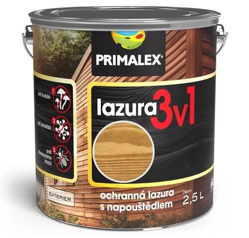 Primalex Impregnační lazura s napouštědlem borovice lesní; matná; 2,5 l