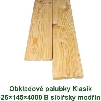 Obkladové palubky Klasik 26x145x4000 B, sibiřský modřín