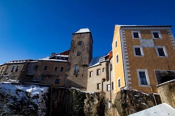 image of hohnstein castle in snow saxony germany
