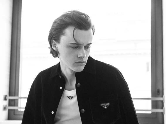 Christopher Briney Is Team Prada Through and Through