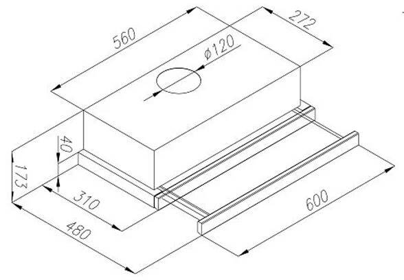 Výsuvný odsavač par Guzzanti GSL 60 W, 5 LET ZÁRUKA (GSL60W) | eberry.cz