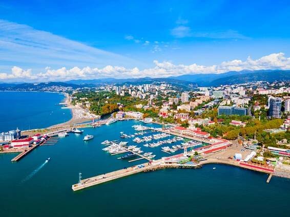 soči letecký panoramatický výhled, rusko - soči - stock snímky, obrázky a fotky
