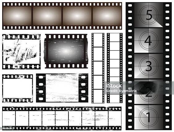 35mm film - Bez autorských poplatků Filmový průmysl - Témata vektorové obrázky