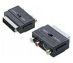 ADAPTÉR EURO SCART 3x RCA 1x SVHS PŘEPÍNAČ