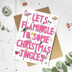 'Flamingle Jingle' Christmas Card
