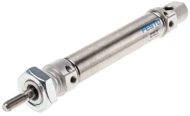 Pneumatický válec, řada: DSNU DSNU-16-50-PPV-A Samec M5 4.6 g @ 10 mm Stroke 89.9 g @ 0 mm Stroke Festo
