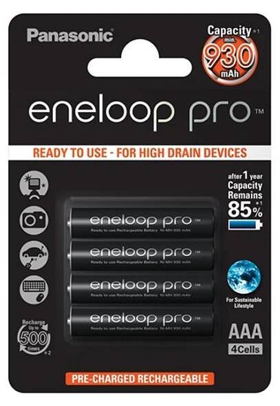 PANASONIC Eneloop Pro AAA NiMH 930 mAh/4ks objednejte velký zdroj energie v malém balení