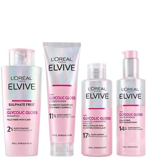 L'Oréal Paris Elvive Glycolic Gloss Glossing Routine for Dull Hair