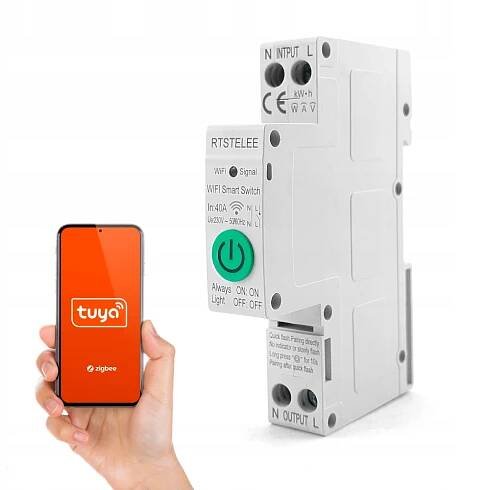 Relé na DIN lištu s měřením – zigbee