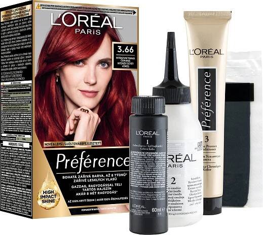 Loréal Paris Preference 3.66 intenzivní tmavá červená