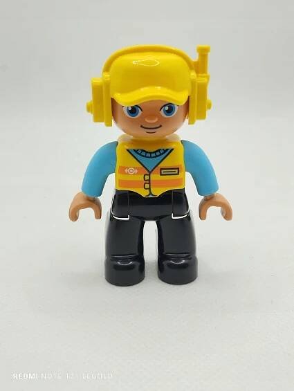 LEGO DUPLO Pracovník železnice 47394pb253 NOVÁ figurka Vláček Vláčkodráha Train