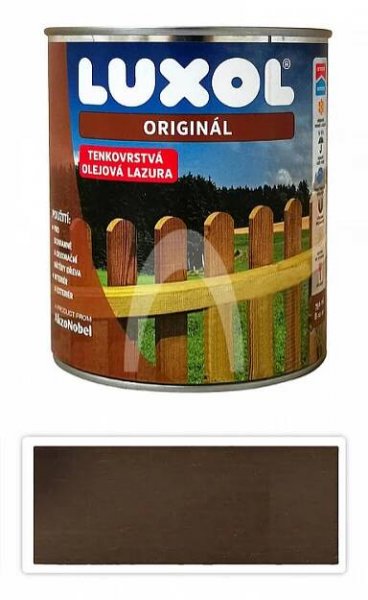 LUXOL Originál - dekorativní tenkovrstvá lazura na dřevo 0.75 l Palisandr - u vás do 2 dnů | Levne-barvy-laky.cz