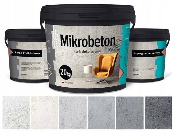 MIKROBETON - OMÍTKA Architektonický dekorativní BETON - 24 m2 SET - BARVA 6x